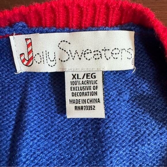 NWT Jolly Sweaters Murderous Snowman Ugly Christmas Sweater Xmas Holiday XL - Picture 8 of 15